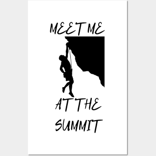 Meet Me at The Summit adventure and hiking design Posters and Art